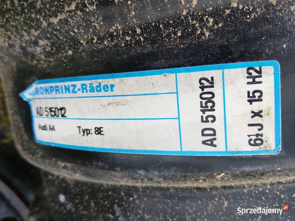 Komplet felg stalowych 5x112 6Jx15H2 Audi Średnica 15" Sławniów