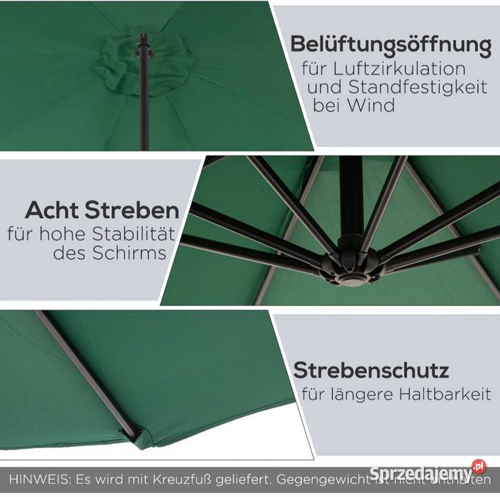 Parasol ogrodowy przeciwsłoneczny odpinany na sprzedam