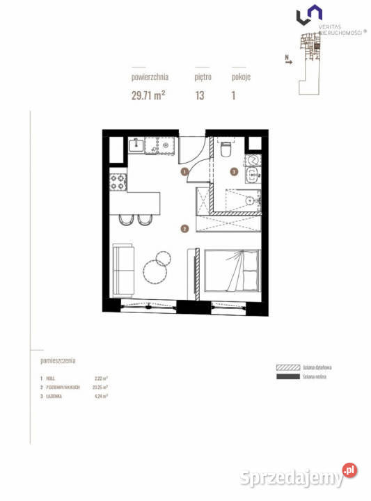 Mieszkanie Katowice Katowicka 2971m2 1 pokój