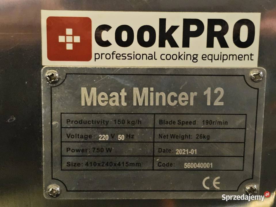 Wilk do mięsa cookPro meat mincer 12 mazowieckie Konstancin-Jeziorna sprzedam