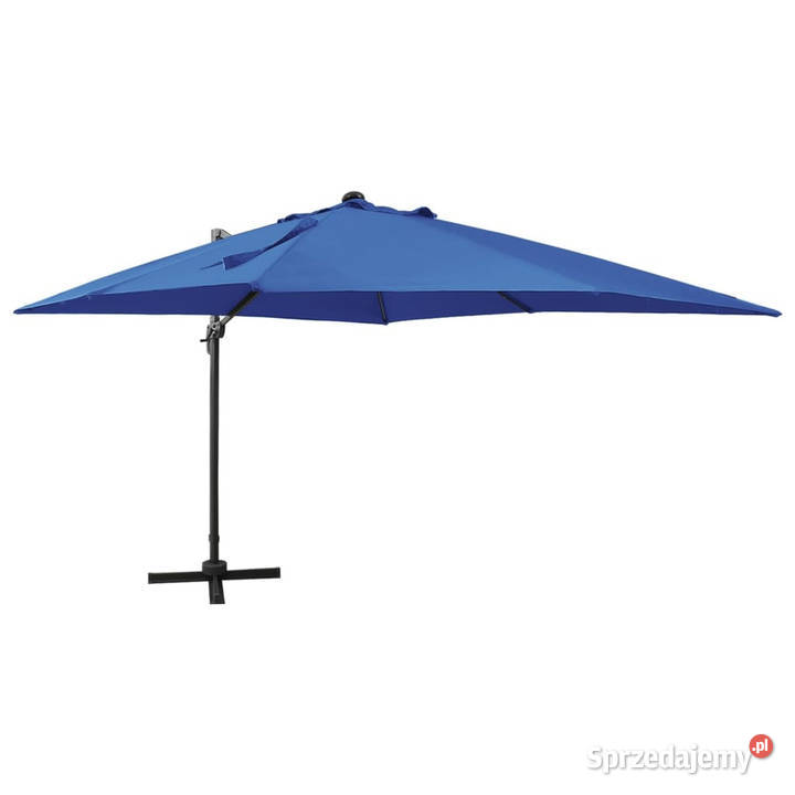 Parasol wiszący z LED i słupkiem niebieski 300 Warszawa sprzedam