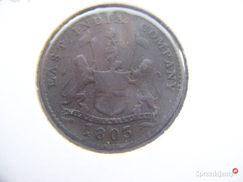 Stare monety 5 cash 1803 Indie Brytyjskie Madras Antyki, Sztuka, Kolekcje Lesko sprzedam