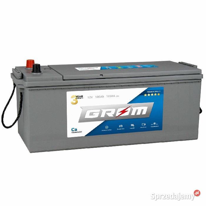 Akumulator GROM Premium 180Ah 1050A EN LEWY PLUS świętokrzyskie Ostrowiec Świętokrzyski