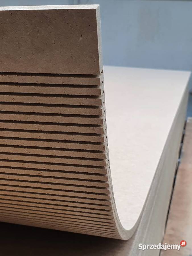 MDF surowy nacinany gięty 10 mm 2800x1030 pomorskie Reda