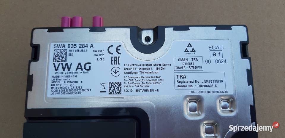 VW AUDI SEAT SKODA MODUŁ STEROWNIK USŁUG ONLINE