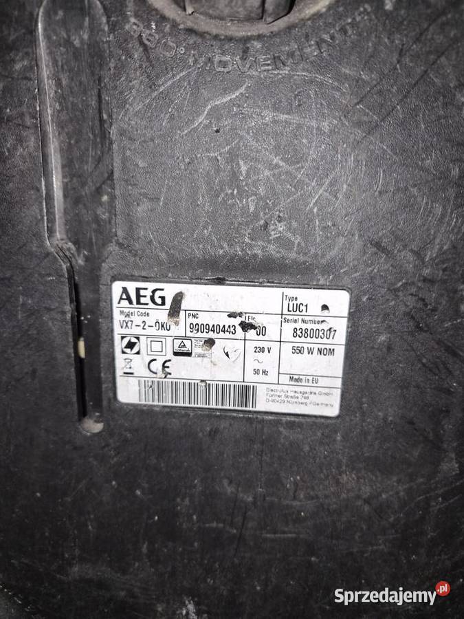 Odkurzacz workowy AEG VX72OKO Odkurzacze samochodowe Busko-Zdrój sprzedam