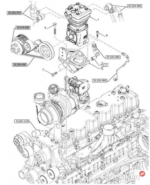 Holland T6090 T6070 Spręźarka powietrza 213cc sprzedam