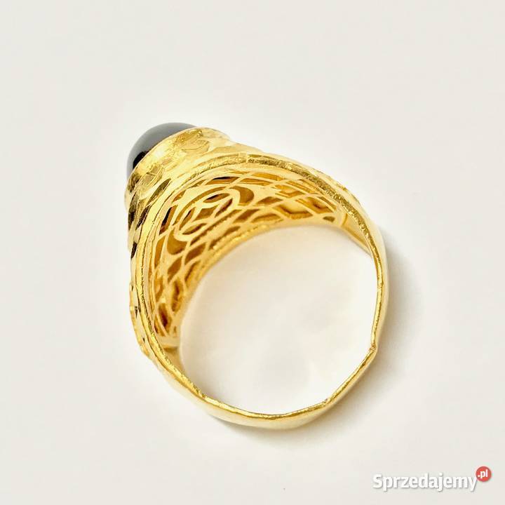 Złoty SYGNET 22K pierścień męski Chiński Warszawa