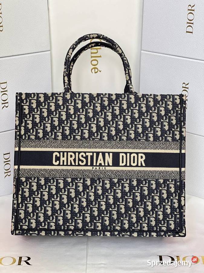 Torebka Dior Tote Book Dark Blue Warszawa