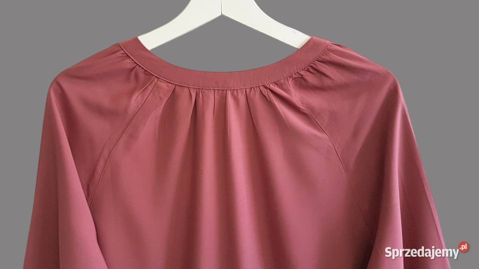Damska elegancka bluzka różowa z długim rękawem Chrzanów