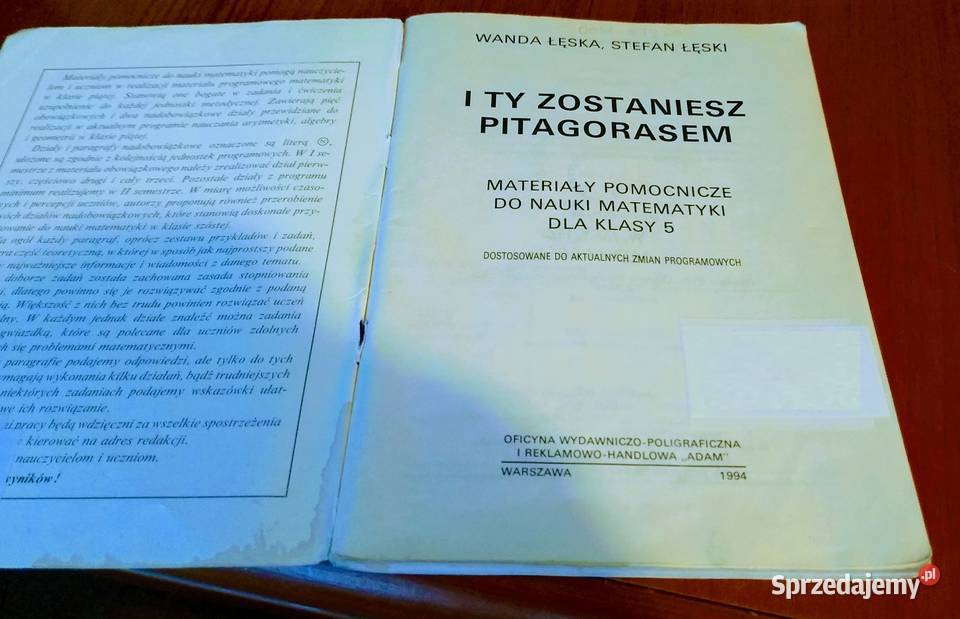 I Ty zostaniesz Pitagorasem Materiały pomocnicze Podręczniki Gdańsk sprzedam