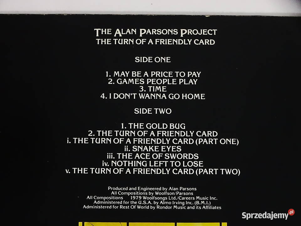 The Turn of a Friendly Card The Alan Parsons Płyty i kasety Biłgoraj