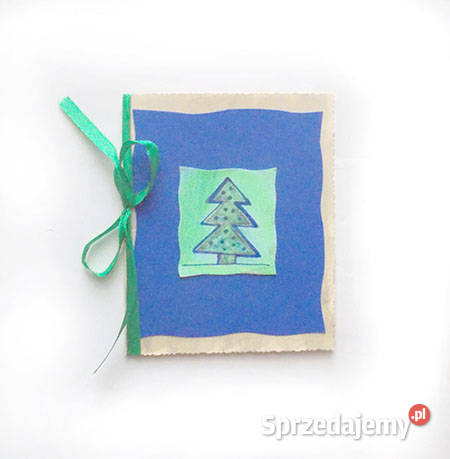 świąteczne kartki malowane ręcznie choinka Biznes i Przemysł Olsztyn