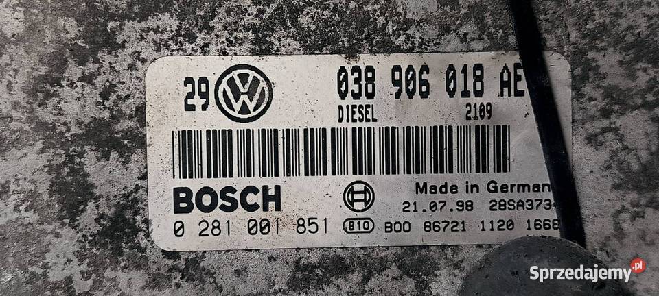 KOMPUTER SILNIKA ECU VOLKSWAGEN BORA 038906018AE Lipno