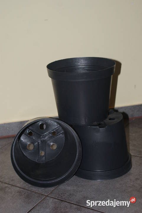 Doniczki produkcyjne 19 3L okrągłe czarne śląskie Siewierz
