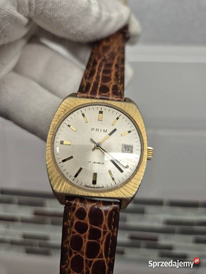 Piękny zegarek mechaniczny Au 10 PRIM Chorzów