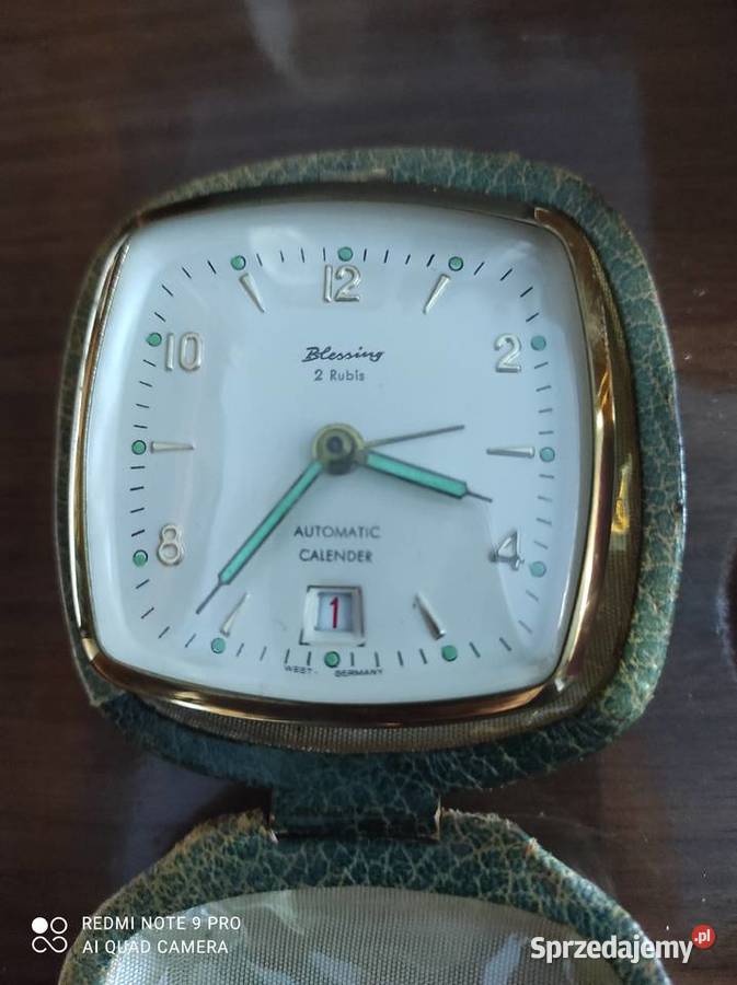 zegarek Bulova accutron pozłacany 3 budziki PRL dolnośląskie