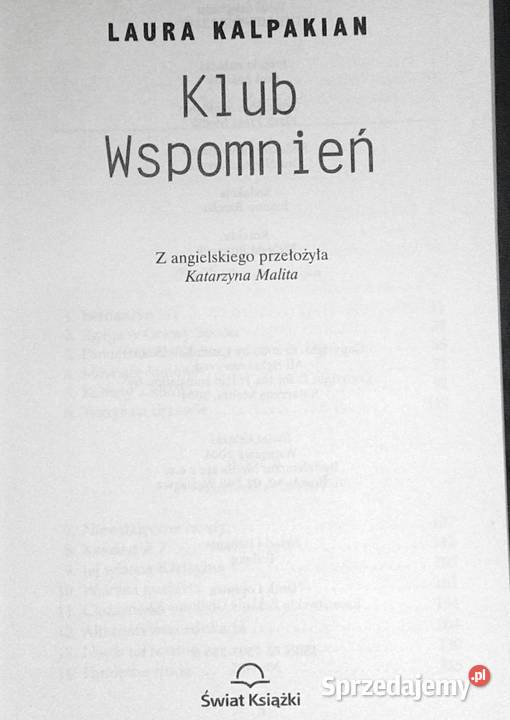 Klub wspomnień Laura Kalpakian Pozostałe lubelskie Chełm