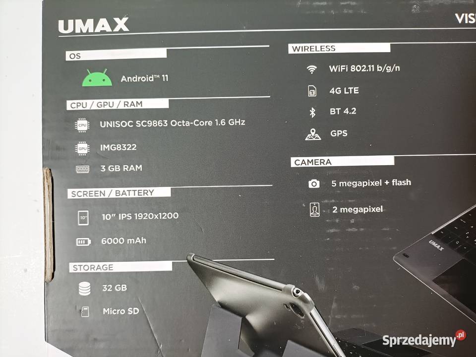 Tablet Umax UMAX VisionBook 10C LTE Keyboard śląskie