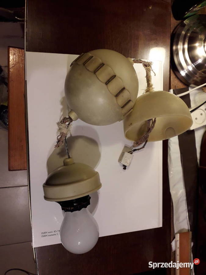 Lampa wisząca klosz art deco