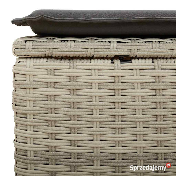 2cz sofa ogrodowa z poduszkami jasnoszary rattan Warszawa