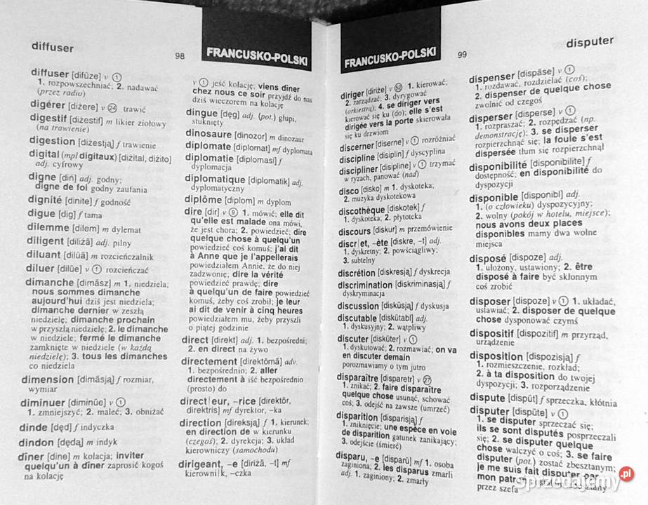 Słownik francuskopolski polskofrancuski Mini lubelskie