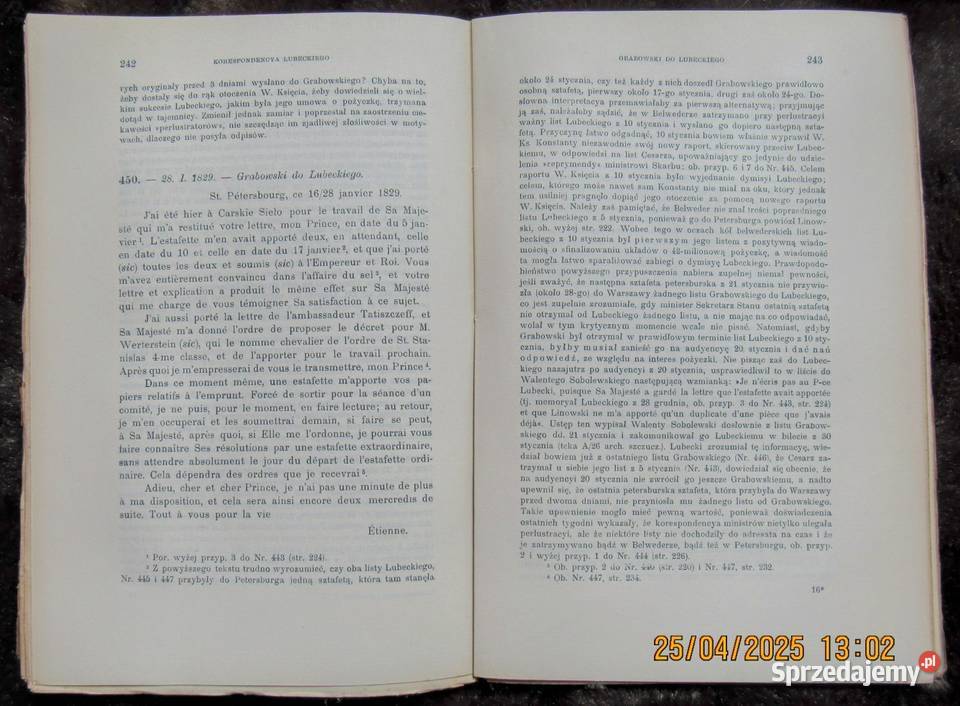 Korespondencja księcia Lubeckiego z lat 18211830 Antyki, Sztuka, Kolekcje lubelskie Bychawka Trzecia