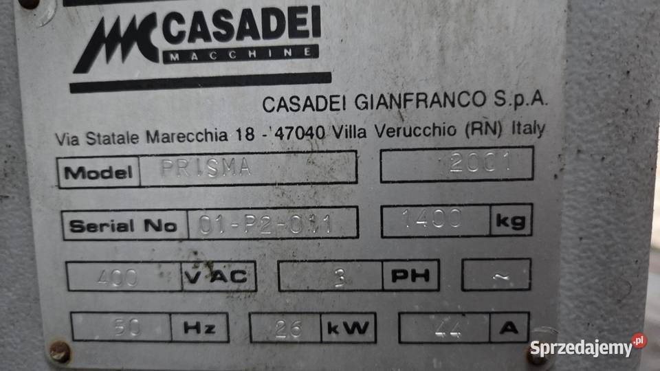 Strugarka Czterostronna Casadei Prisma Karsin