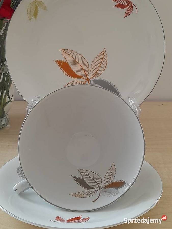 Porcelanowe trio śniadaniowe Weisswasser Bogatynia