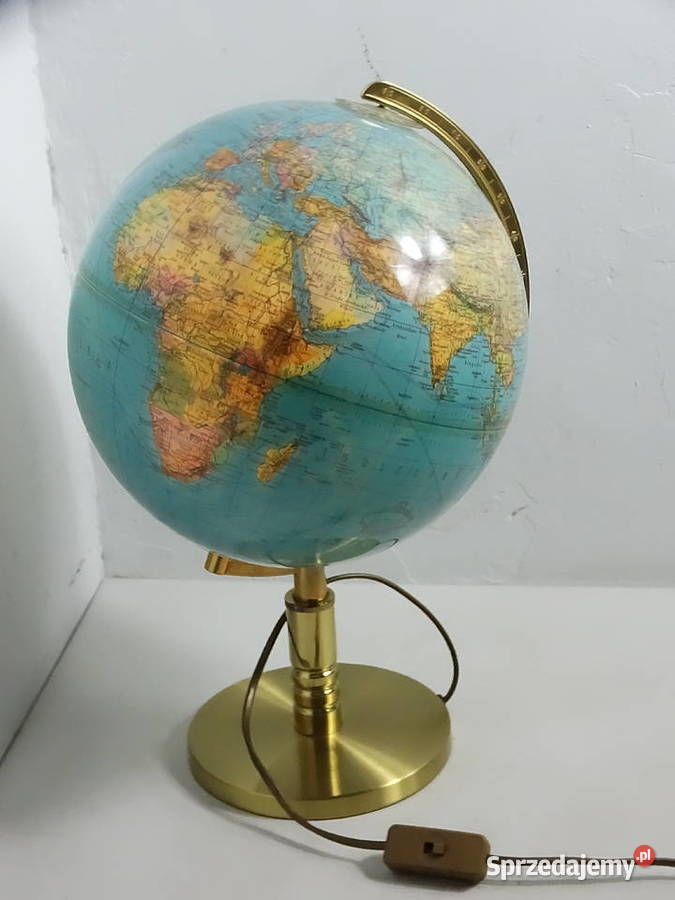 Stara podświetlana lampa globus vintage Columbus Lampy stołowe i nocne sprzedam