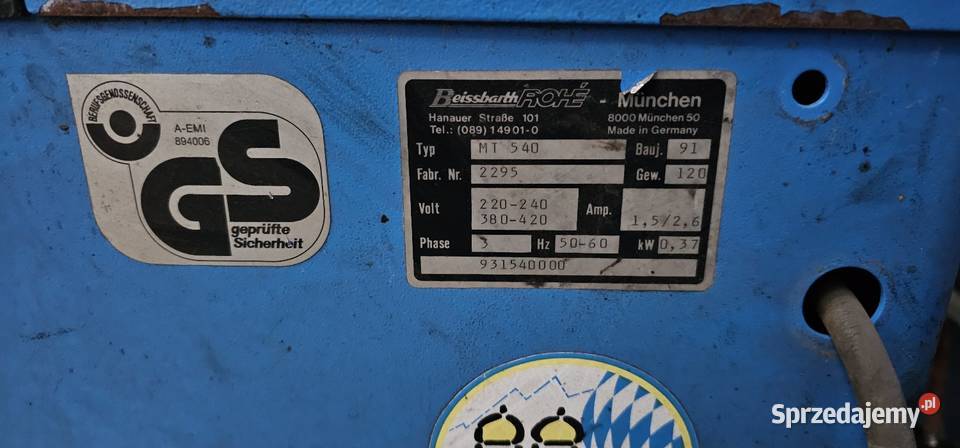 Wyważarka Beissbarth MT 540 warmińsko-mazurskie