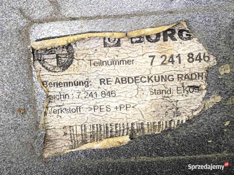 NADKOLE PRAWY PRZÓD BMW F20 7260710 Hatchback osobowe Nadkola podkarpackie