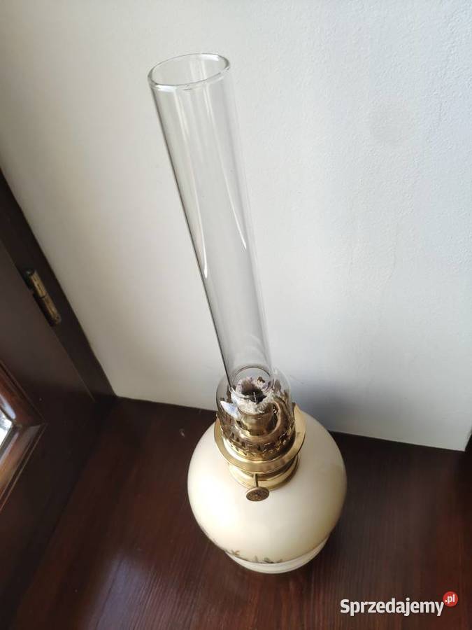 Stara francuska porcelanowa lampa naftowa 332 Kraków sprzedam