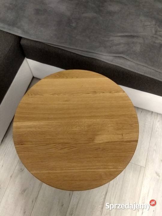 Stolik kawowy z półką 50 okrągły nowoczesny Kraków