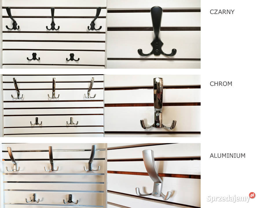 Wieszak ścienny niski nowoczesny na ubrania do Warszawa