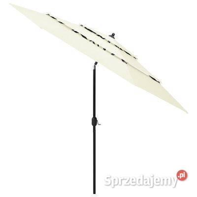 vidaXL 3poziomowy parasol na aluminiowym słupku