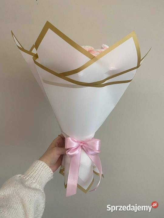 Bukiet Lilii z drucików kreatywnych różowo biały Rękodzieło sprzedam