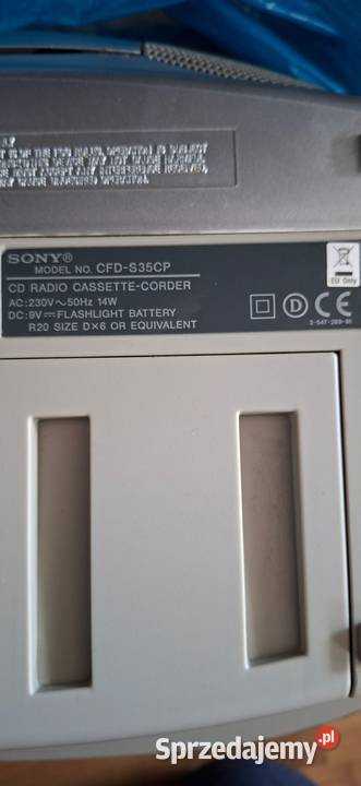 Radiomagnetofon Sony CD CFDS35CP Pilot Sprawne