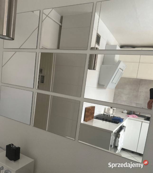 Zestaw 9 luster ściennych naklejanych loft Bojanowo