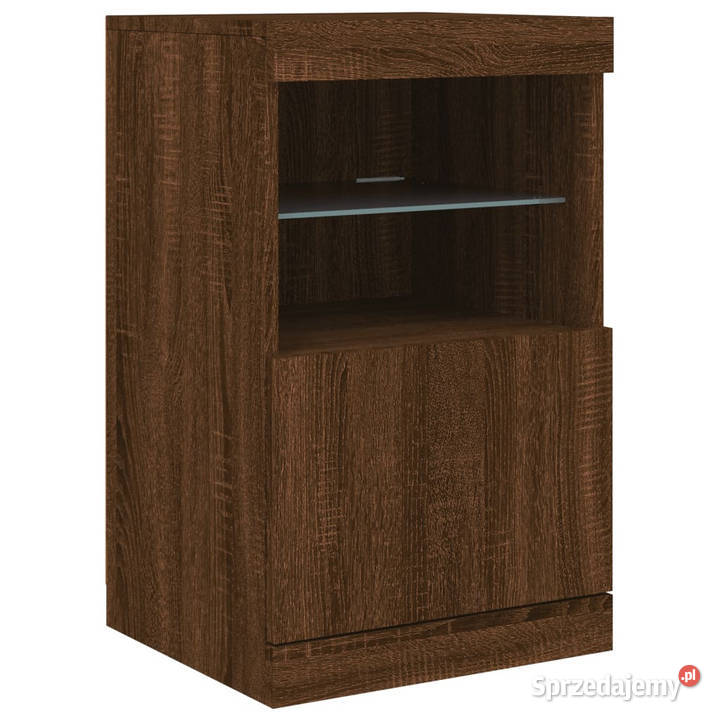 Szafka z oświetleniem LED brązowy dąb 164x37x67 Warszawa sprzedam