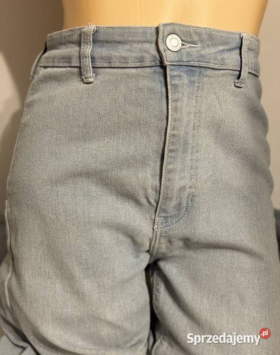 Niebieskie jegginsy denim Bershka Pruszków