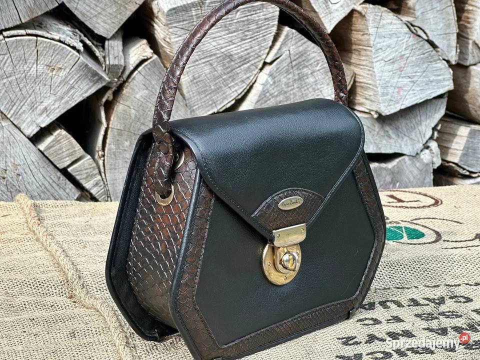 Pierre Cardin skórzana kopertówka żółty/złoty Warszawa sprzedam