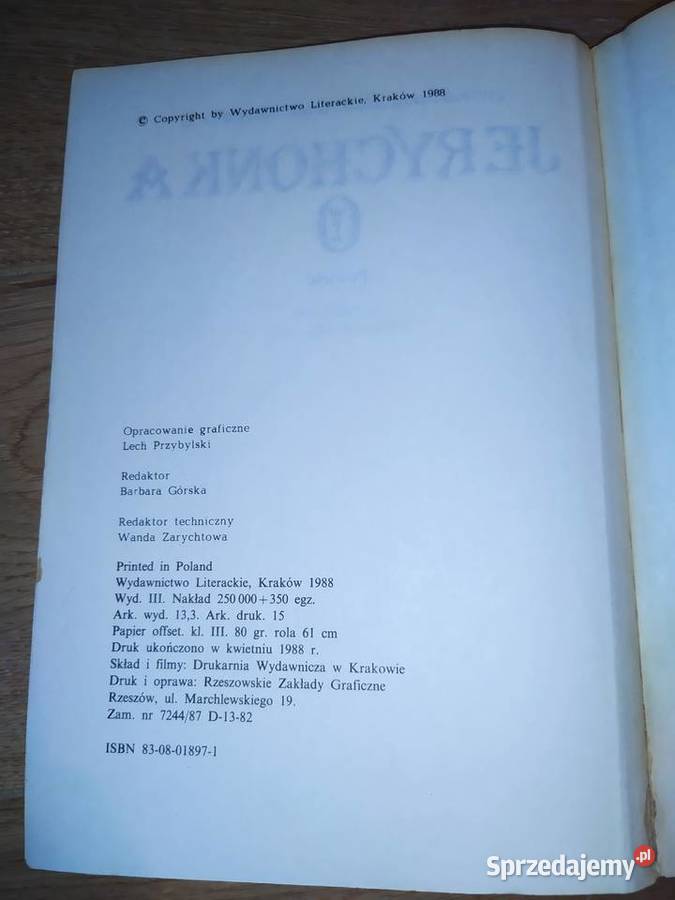 Jerychonka Maria Rodziewiczówna 1988 Stalowa Wola