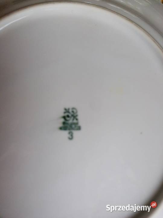 Talerz płytki obiadowy średnica 24 porcelana biały Łódź