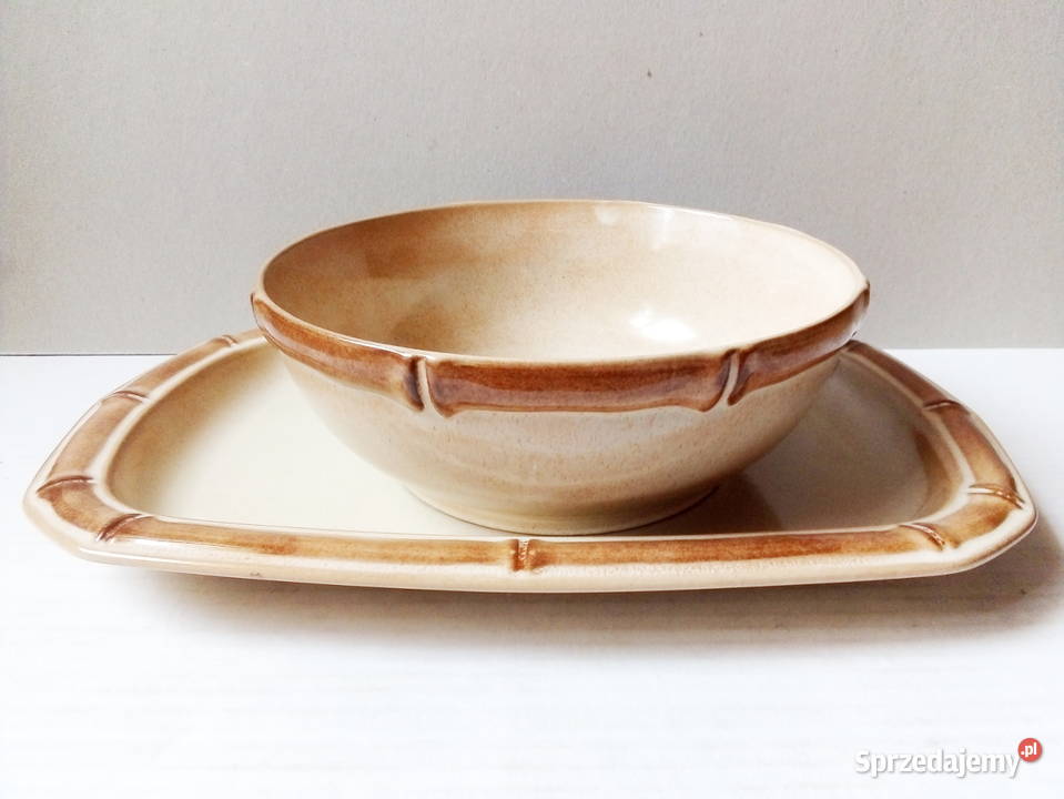 kamionkowy półmisek i miska Melitta Ceracron Salaterki i półmiski