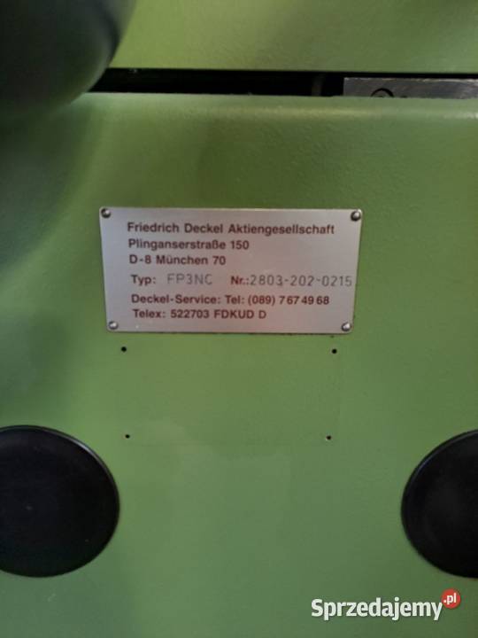 Do sprzedania ladna frezarka NC model DECKEL FP Chochołów