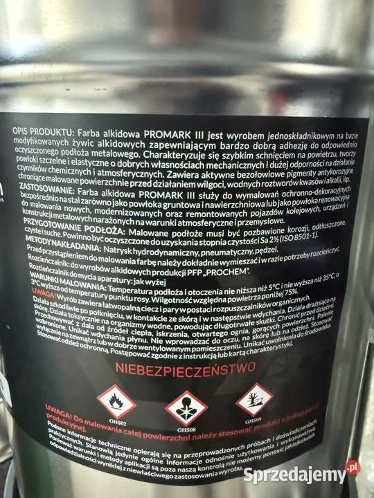 Farba Niebieska Alkidowa PROMARKT III 5010 Farby elewacyjne wielkopolskie Strzałkowo sprzedam