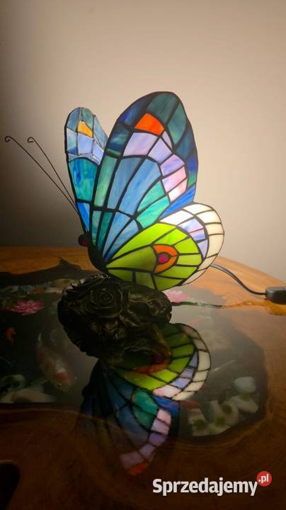 Lampki nocne witrażowe motyle Meble Łódź