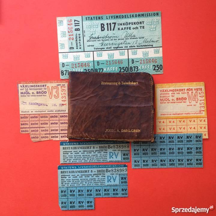 185 Szwedzkie Kartki Żywnościowe Szczecin