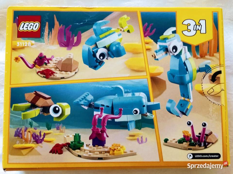 LEGO Creator 3w1 zwierzątka morskie 31128 delfin Giżycko